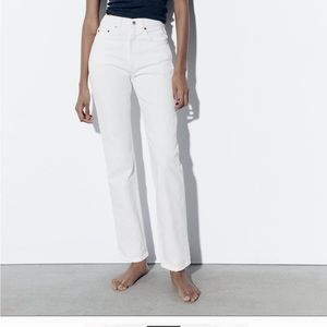 Zara white mom jeans size 4